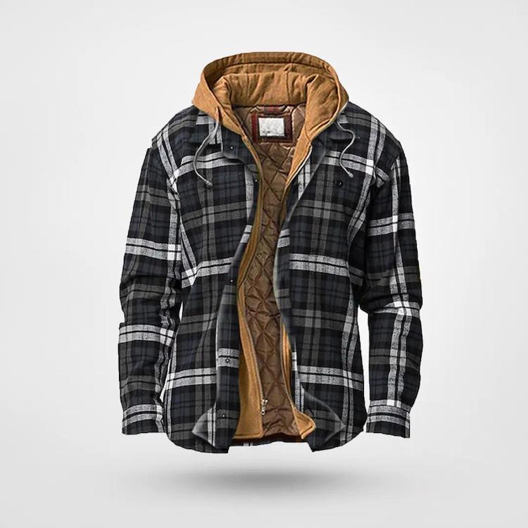 Der neueste karierte Wintermantel für Herrenmode plus Fleece-Baumwollmantel