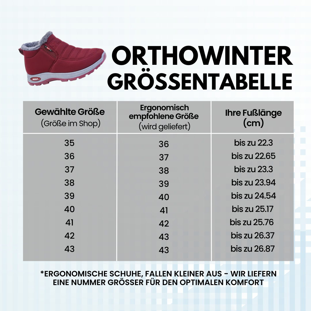 OrthoWinter - ergonomische, wasserdichte, isolierte Schuhe für Herbst und Winter