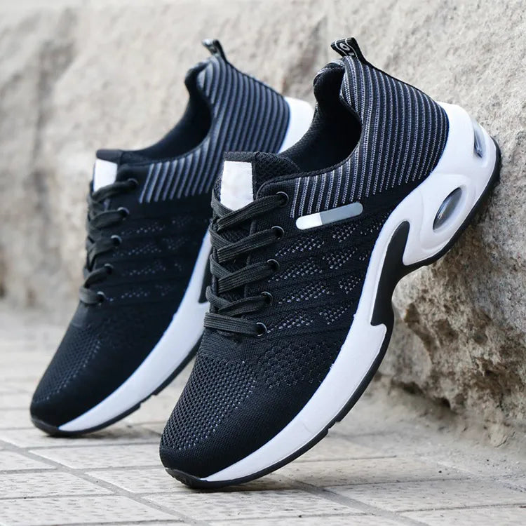 🔥Fußdruck entlasten🔥Männer Sneaker Orthopädische Mesh Schnürung Atmungsaktive Leichte Sportliche Laufschuhe W069