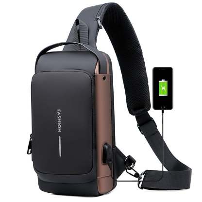 Sport-Sling mit USB-Aufladung Anti-Diebstahl-Schultertasche (Kaufen Sie 2 versandkostenfrei)