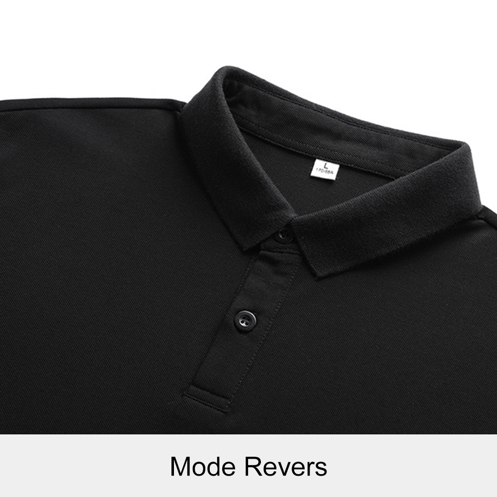 Therling™ POLO-Shirt für Herren, Revers, einfarbig, Business-Casual, kurze Ärmel