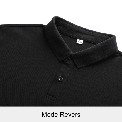 Therling™ POLO-Shirt für Herren, Revers, einfarbig, Business-Casual, kurze Ärmel