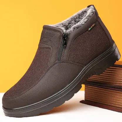 Orthopädische warme Schneestiefel für Herren, wasserdichte, rutschfeste Winter-Fleece-Schuhe