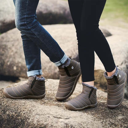 Neuer Winter plus wasserdichte Schneestiefel aus Samt