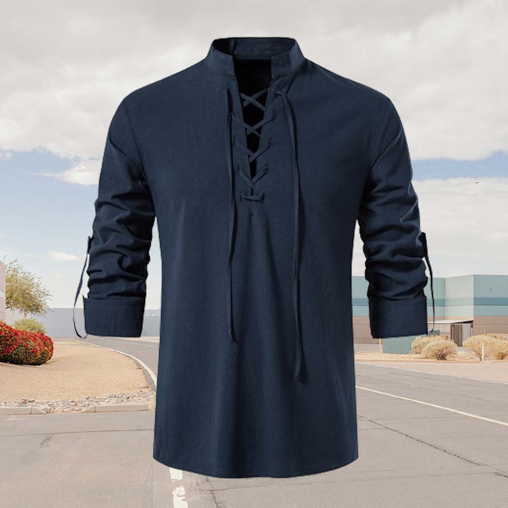 THERLING  Langärmlige Herrenoberteile aus Baumwolle und Leinen