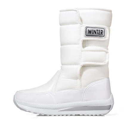 Winter neue Damen-Fleece verdickte warme Mid-Well-Stiefel