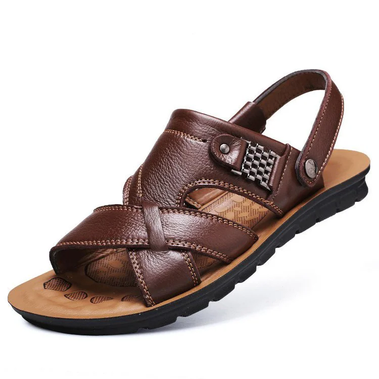 🔥HEISSER VERKAUF🎁--70% RABATT 🎉 LÄSSIGE, BEQUEME, WEICHE SOHLE, RUTSCHFESTE, LEDERSANDALEN FÜR HERREN