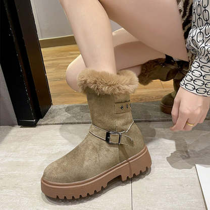 Winter neuer Stil plus samtverdickte warme Mittelrohr-warme Schuhe