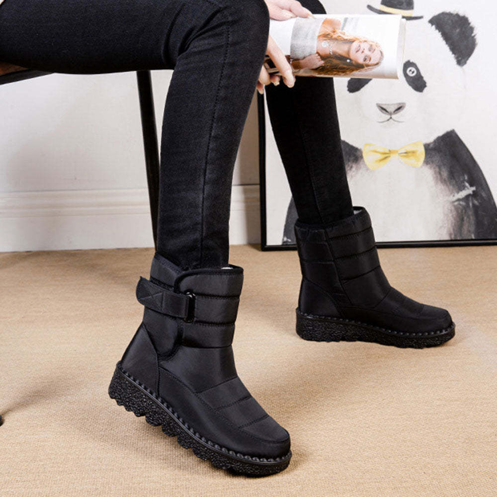Damen Schneestiefel mit Klettverschluss