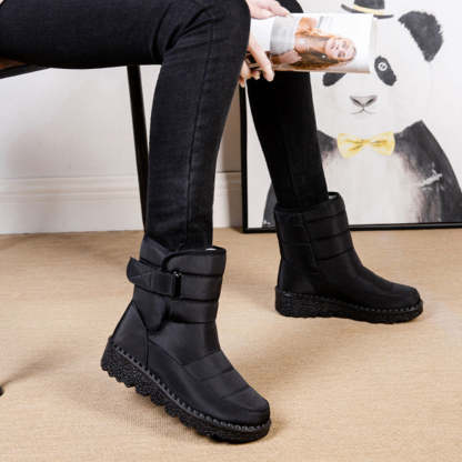 Damen Schneestiefel mit Klettverschluss