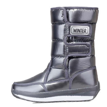 Winter neue Damen-Fleece verdickte warme Mid-Well-Stiefel