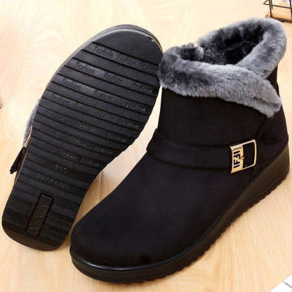 Neuer Winter plus samtgepolsterte rutschfeste Kurzrohr-Schneestiefel
