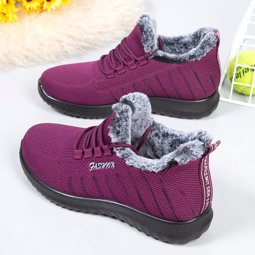 Winter-Baumwollschuhe plus samtige warme Freizeit-Sportschuhe