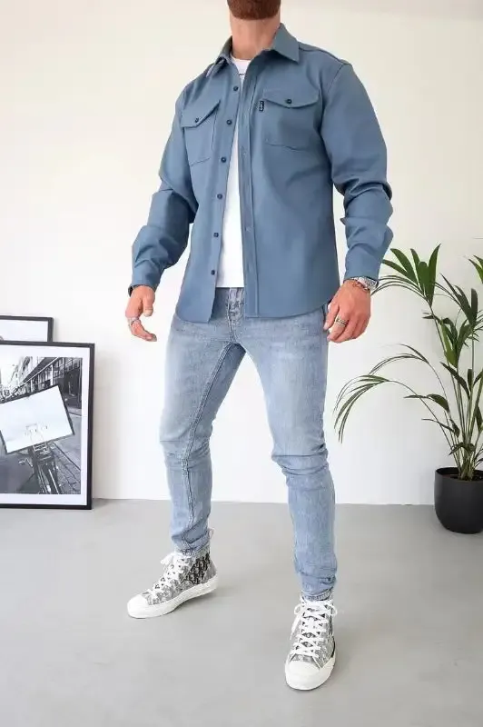 Knopfleisten Jacke für Herren