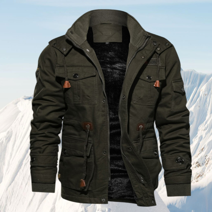  Neue Wolljacke mit mehreren Taschen für Herren