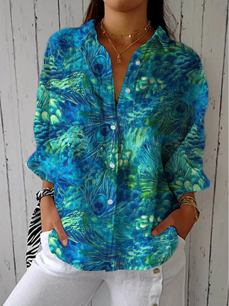 Ashlyn™ Peacock Grace Bluse