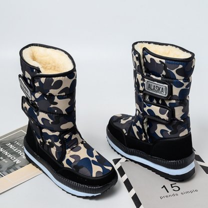 High-Top plus samtige warme Schuhe