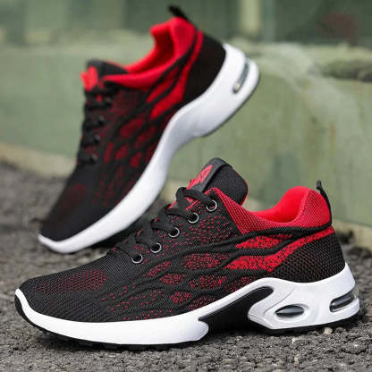 🔥Fußdruck entlasten🔥Männer Sneaker Orthopädische Mesh Schnürung Atmungsaktive Leichte Sportliche Laufschuhe W069