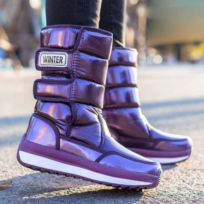 Winter neue Damen-Fleece verdickte warme Mid-Well-Stiefel