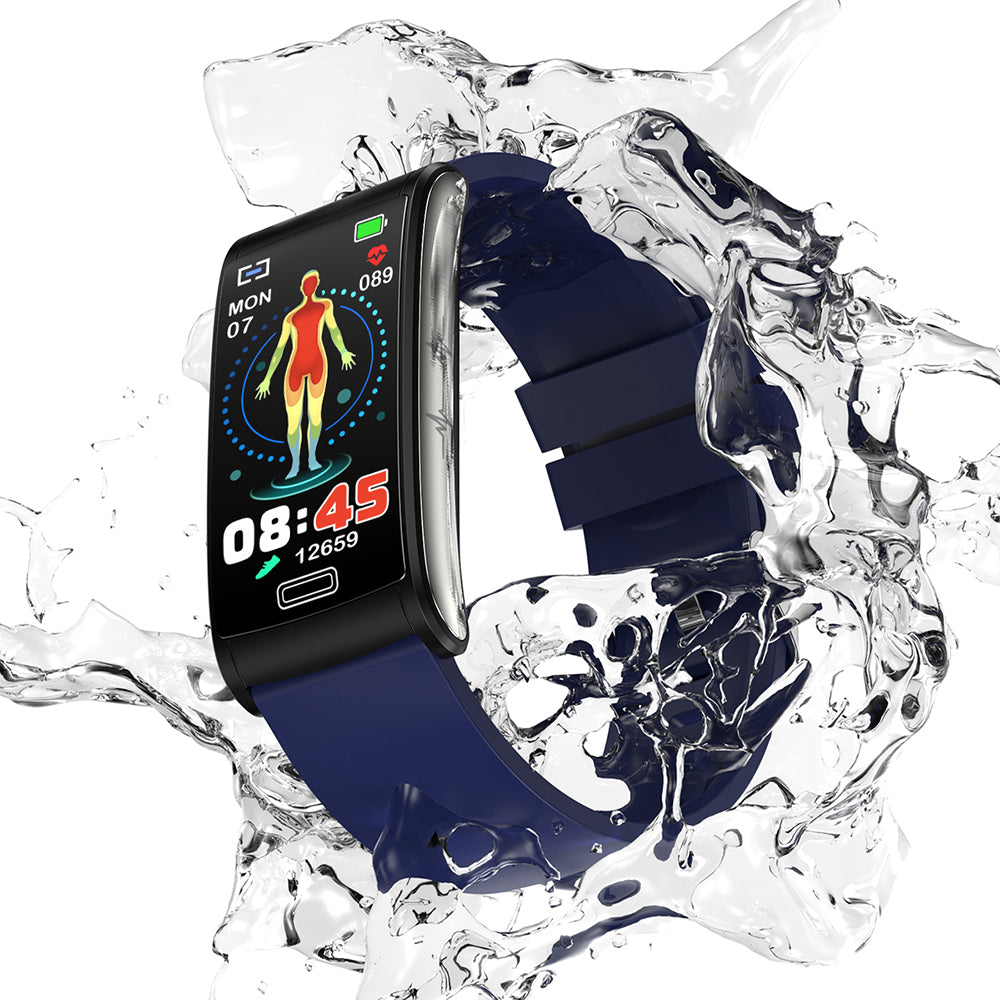 Weatsde Smart Armband 3-Kanal-EKG Blutdruck Blutsauerstoff Blutzucker Schlaferkennung