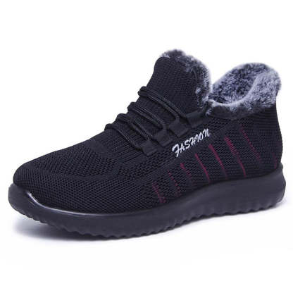 Winter-Baumwollschuhe plus samtige warme Freizeit-Sportschuhe
