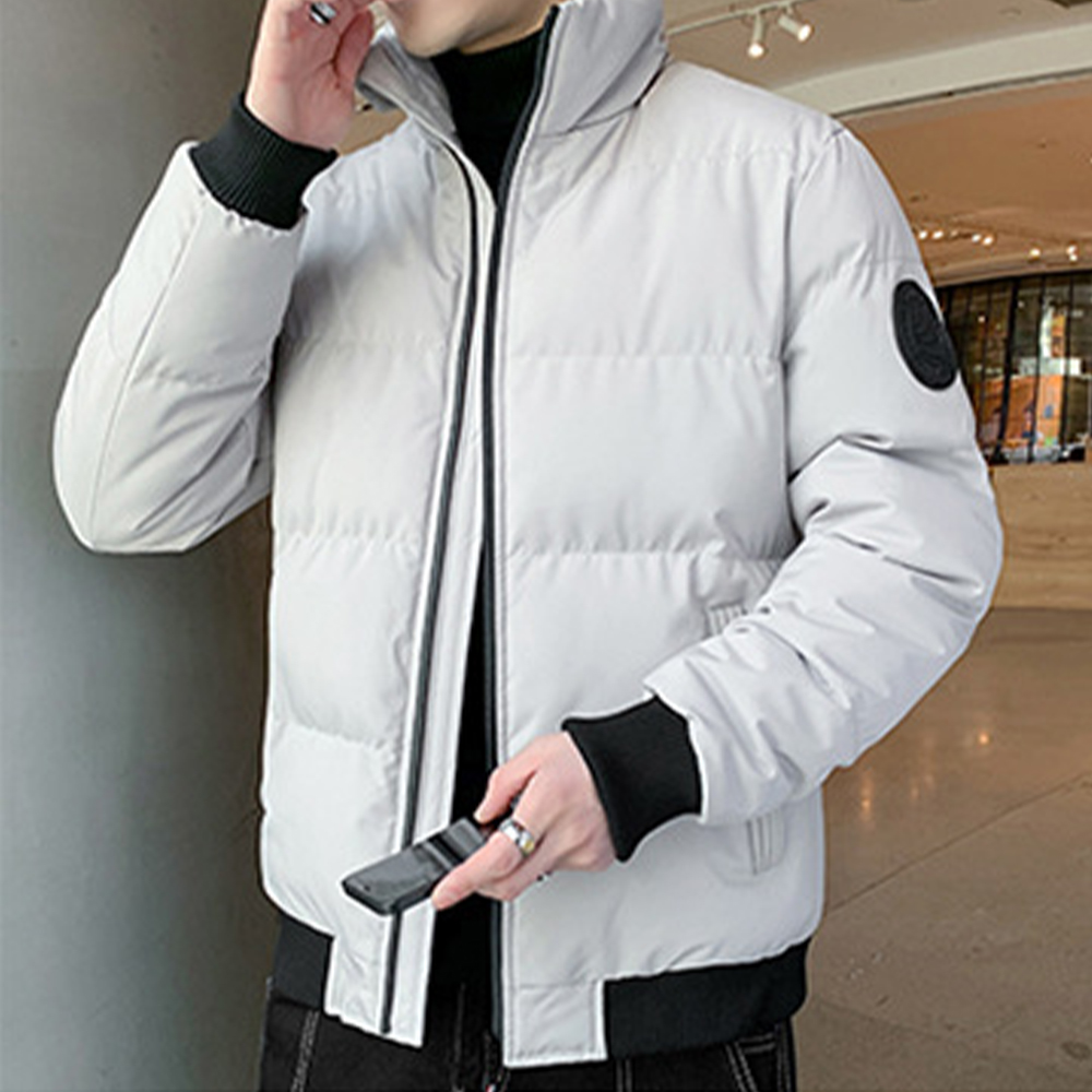  Neue Winterjacke für Herren mit Stehkragen sowie samtwarmer und modischer Baumwollmantel