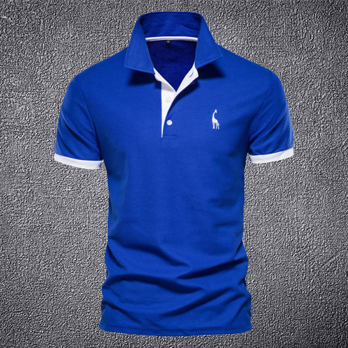 Therling™ Lässiges Sommer-Poloshirt mit Rehkitz-Stickerei für Herren