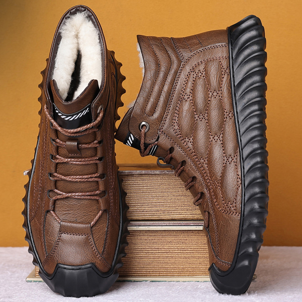 Warme Herren-Schneeschuhe aus Fleece für den Winter