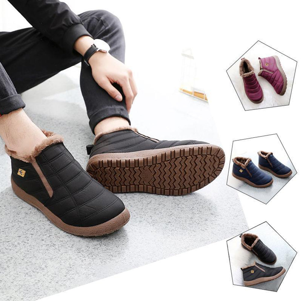 Neue warme Schneeschuhe aus Wintersamt und Baumwolle