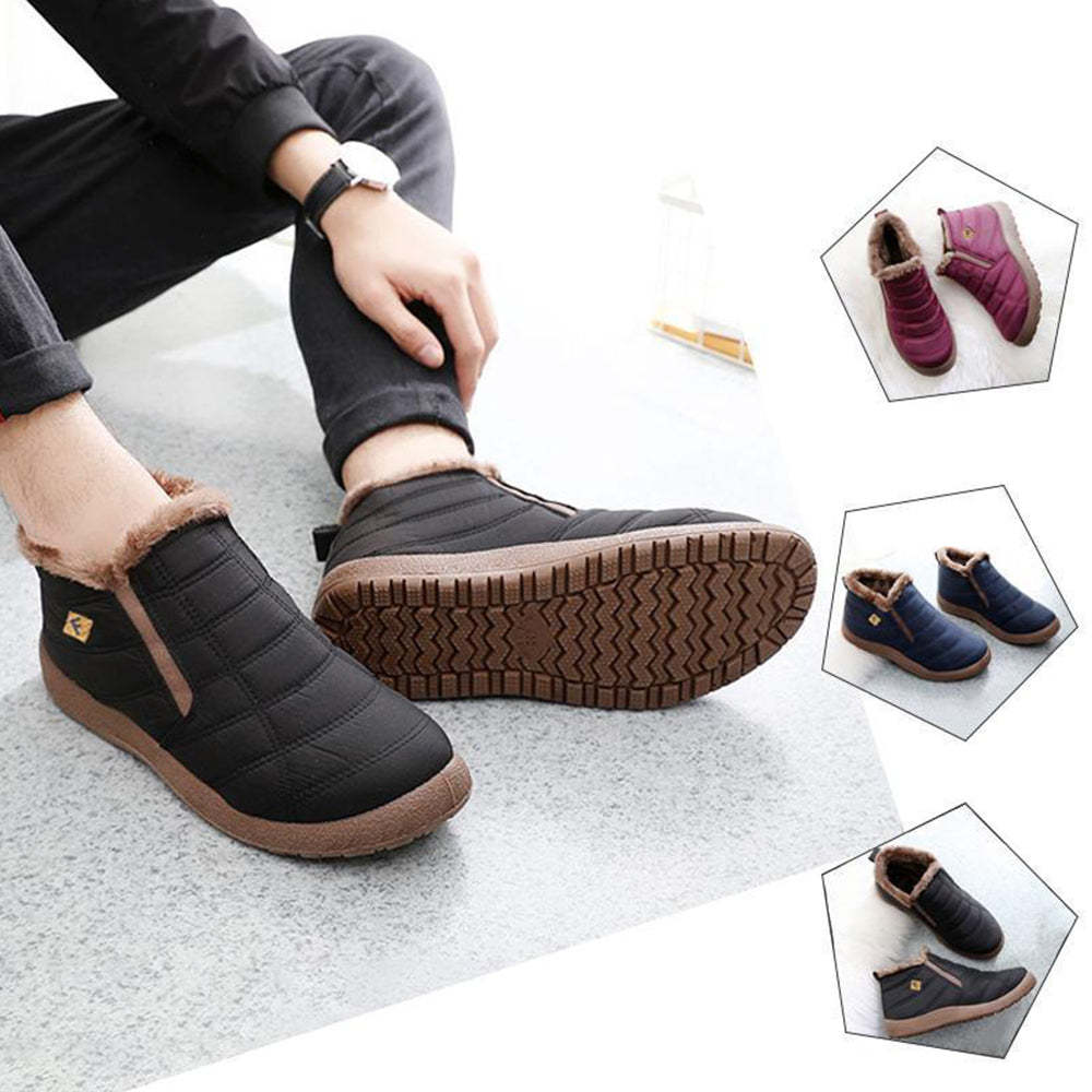 Neue warme Schneeschuhe aus Wintersamt und Baumwolle