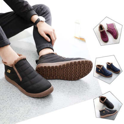 Neue warme Schneeschuhe aus Wintersamt und Baumwolle
