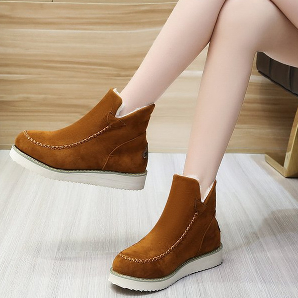 Warme kurze Stiefel aus Baumwolle für Damen