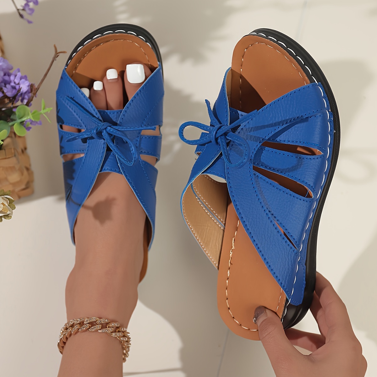 Vintage Premium Orthopädische Open Toe Sommer Wedges Plateausandalen