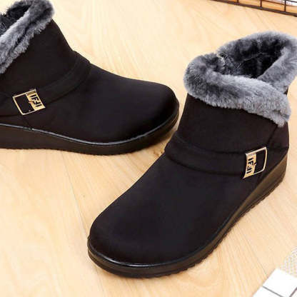 Neuer Winter plus samtgepolsterte rutschfeste Kurzrohr-Schneestiefel