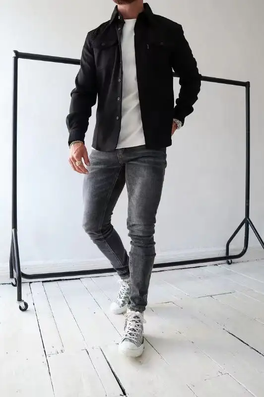 Knopfleisten Jacke für Herren