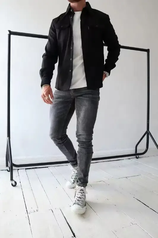 Knopfleisten Jacke für Herren