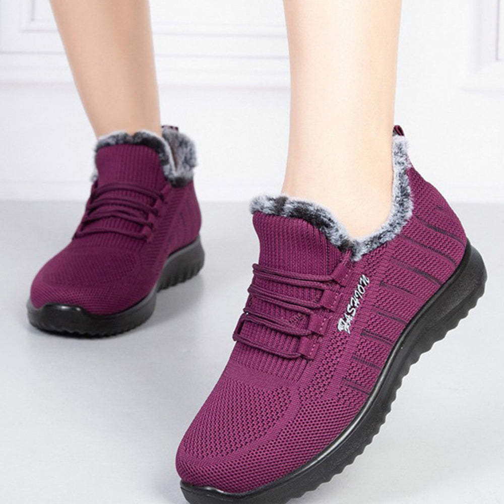 Winter-Baumwollschuhe plus samtige warme Freizeit-Sportschuhe