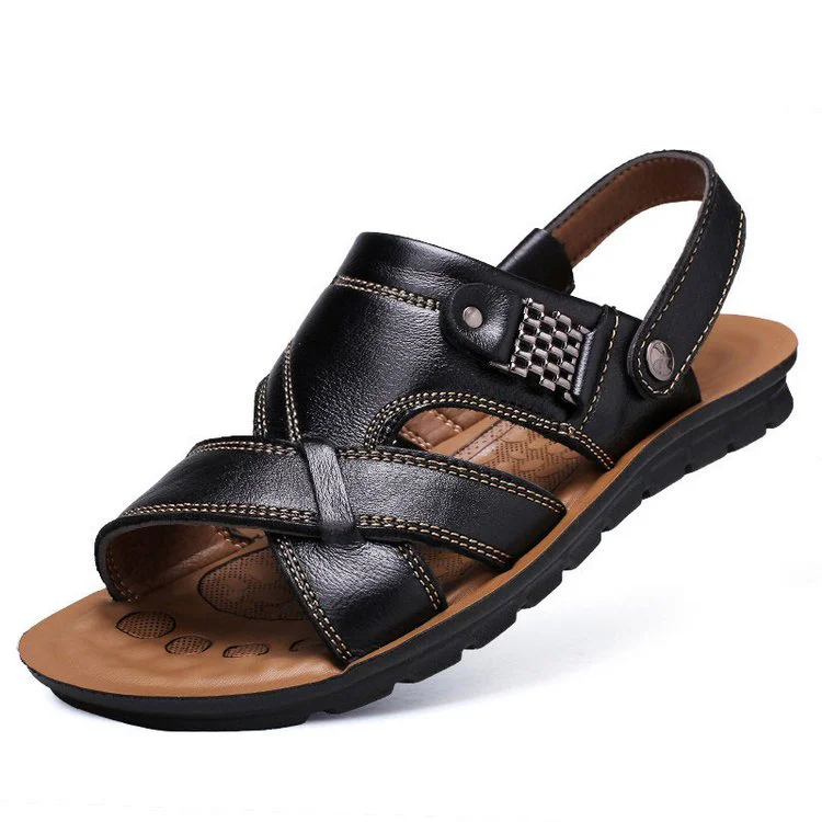 🔥HEISSER VERKAUF🎁--70% RABATT 🎉 LÄSSIGE, BEQUEME, WEICHE SOHLE, RUTSCHFESTE, LEDERSANDALEN FÜR HERREN
