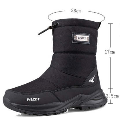 Winter Outdoor Herren Fleece verdickte kurze Röhre warme Schuhe