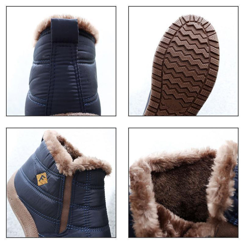 Neue warme Schneeschuhe aus Wintersamt und Baumwolle