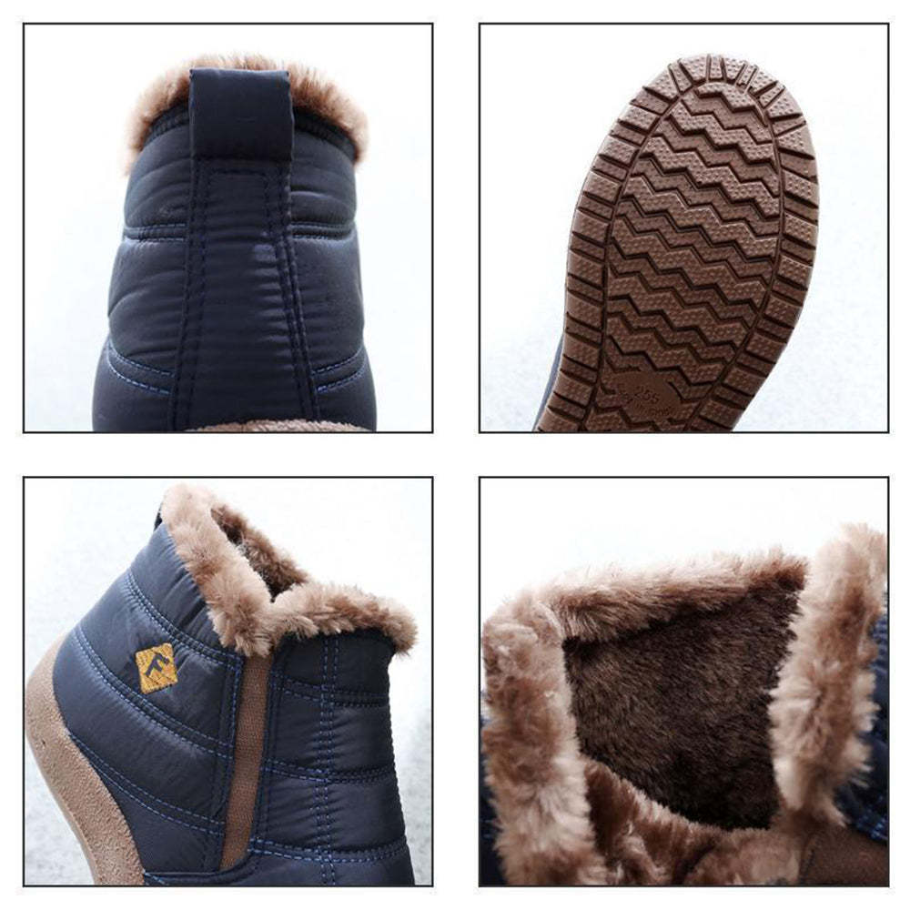 Neue warme Schneeschuhe aus Wintersamt und Baumwolle