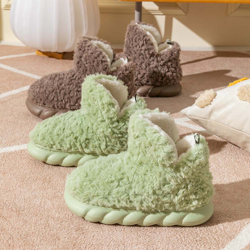 Stilvolle warme Baumwollschuhe mit dicker Sohle