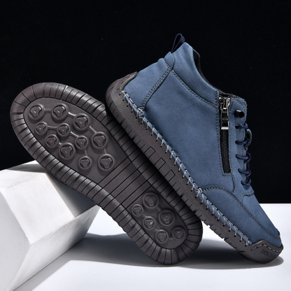 ⏰LETZTER TAG – 70 % RABATT🛒 Herren Leder-Freizeitstiefel – Bequeme Outdoor-Schuhe für Alltag und Autofahren