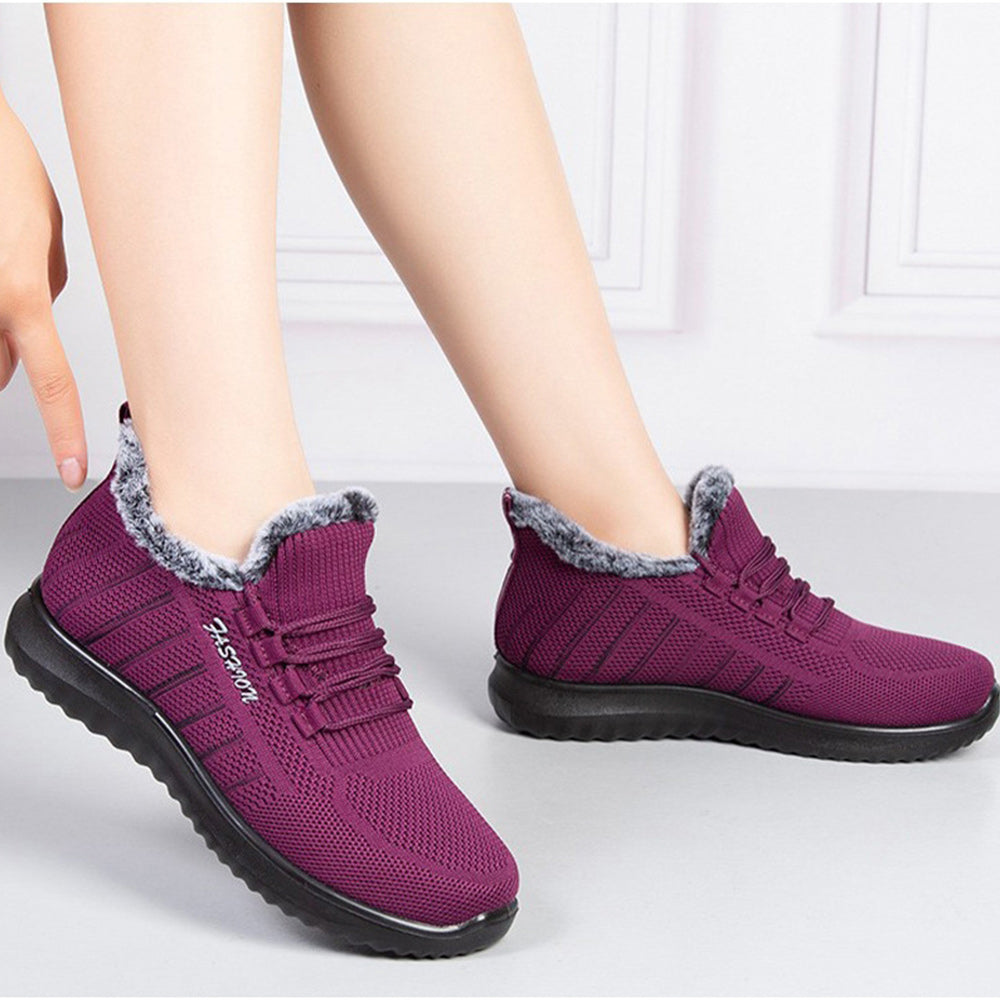 Winter-Baumwollschuhe plus samtige warme Freizeit-Sportschuhe