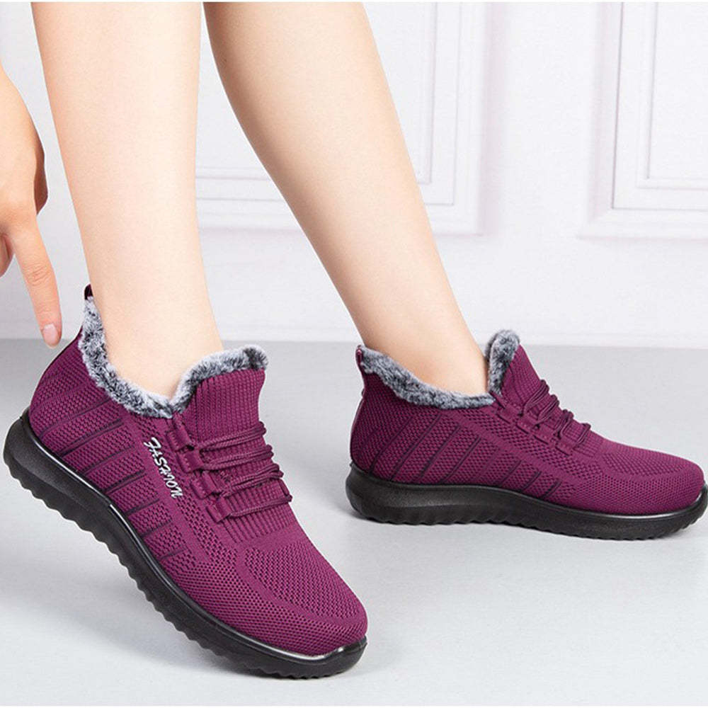 Winter-Baumwollschuhe plus samtige warme Freizeit-Sportschuhe