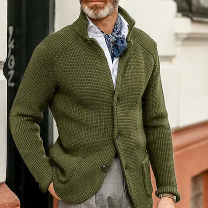 2024 Strickjacke im neuen Stil mit Stehkragen
