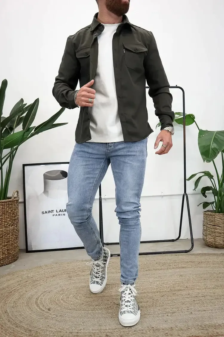 Knopfleisten Jacke für Herren