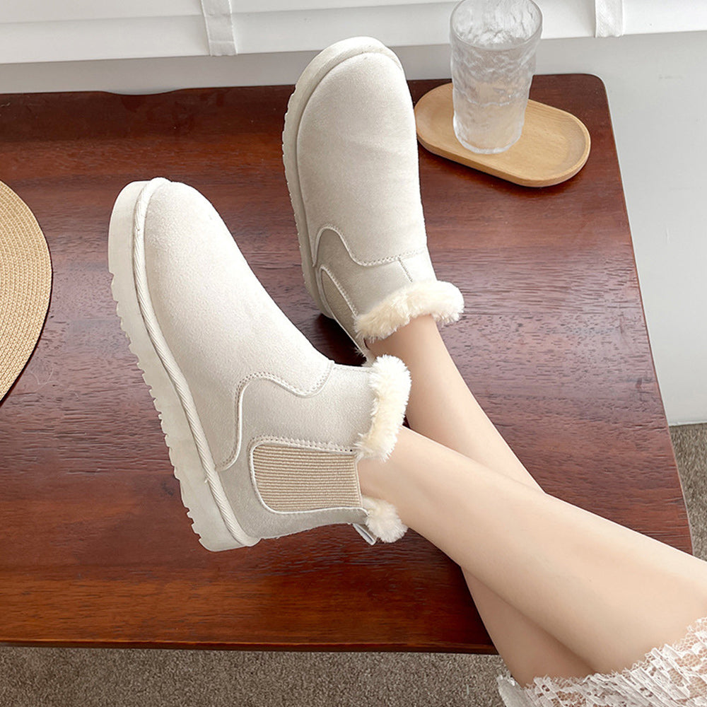 Winter neuer Stil plus Samtmode warme Baumwollschuhe Stiefeletten Schuhe