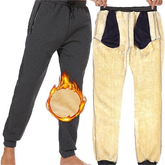  Winter-Freizeitsporthose aus Fleece für Herren in Übergröße