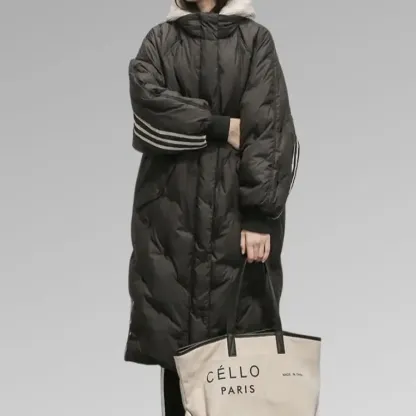 Lange gefütterte Jacke für Frauen
